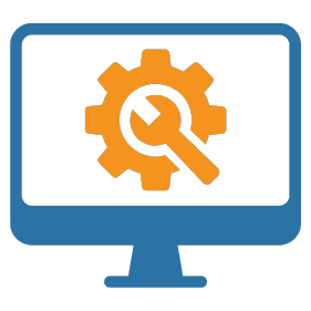 Desktop with wrench icon