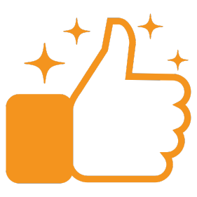 Thumbs Up orange icon