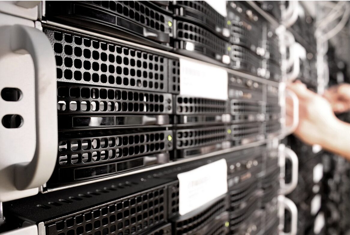 Close up photo of a server.