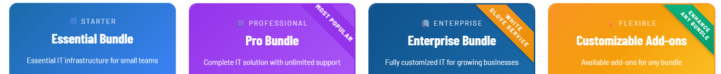 Sign up instantly, pick your bundle, simple onboarding